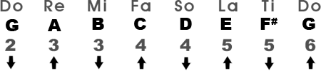 Major Scale in the Key of G